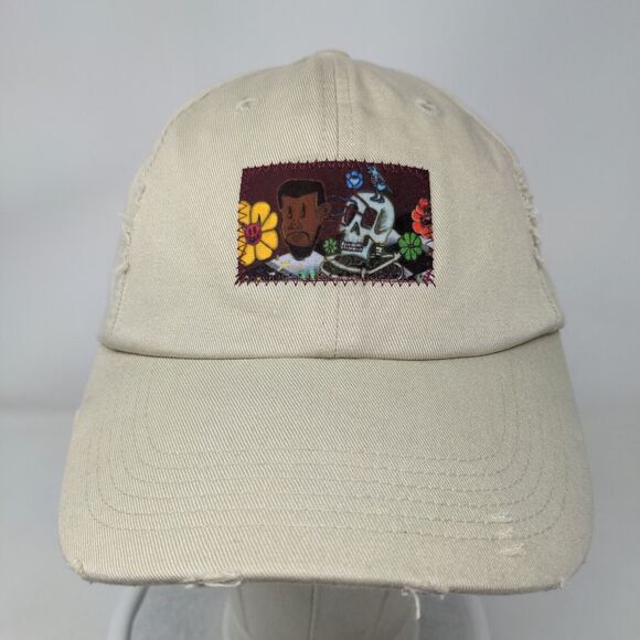 Blvk Savage Skull Patch Slideback Hat Tan One Size Adjustable District - Picture 2 of 8